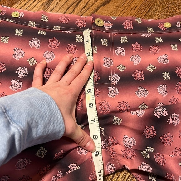 Parke &‎ Ronen | Burgundy Marquetry Print 6" Catalonia Stretch Sz 31 - Picture 8 of 8